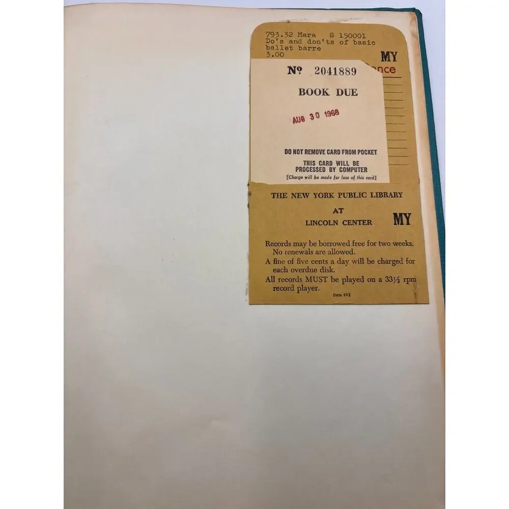 Dos Donts Basic Ballet Barre Thalia Mara 1955 Dance Magazine Technique Book